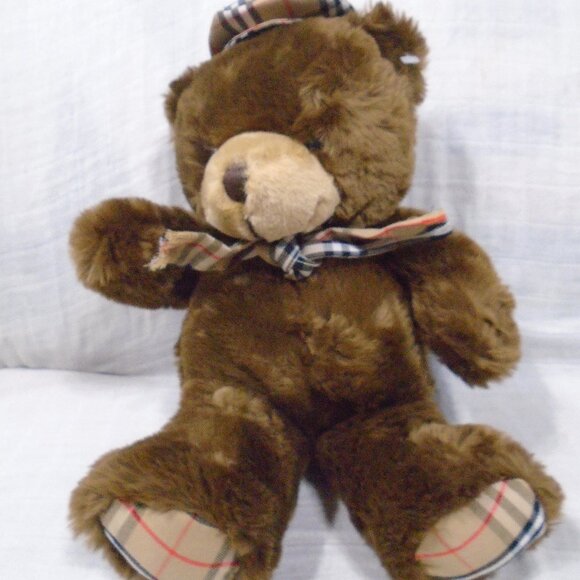 BURBERRY 12" Classic Plush The Thomas Bear with Nova Check Hat, Scarf Teddy Bear - Picture 1 of 2